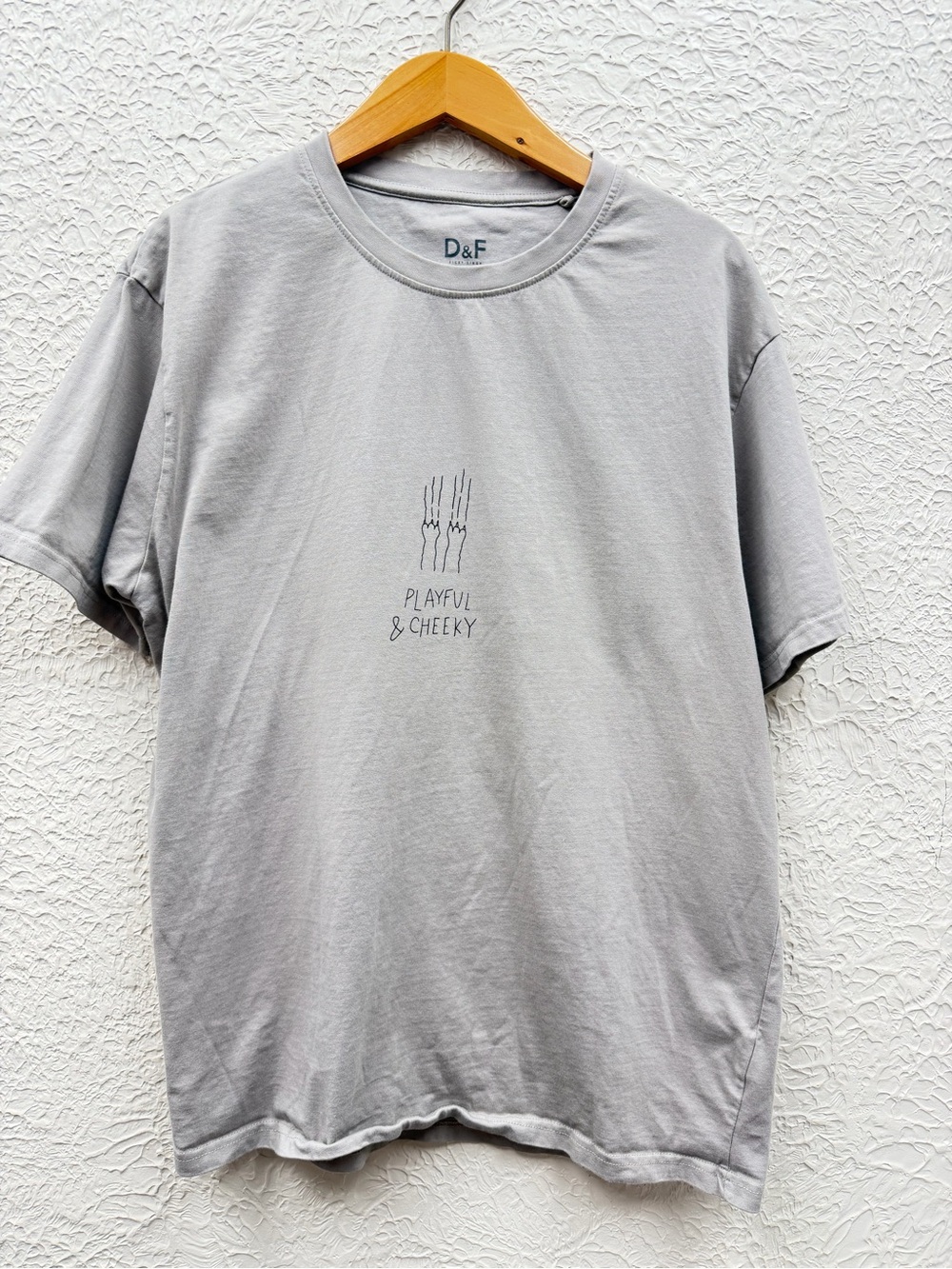 Playful & Cheeky Short Sleeve Crewneck T-Shirt in Gray